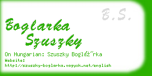 boglarka szuszky business card